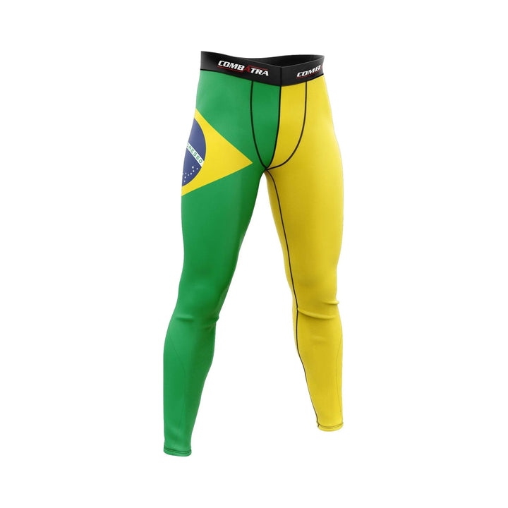 Brazil Flag Compression Pants - Compression Pants | Combatra