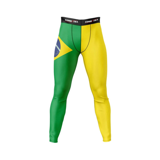 Brazil Flag Compression Pants - Compression Pants | Combatra