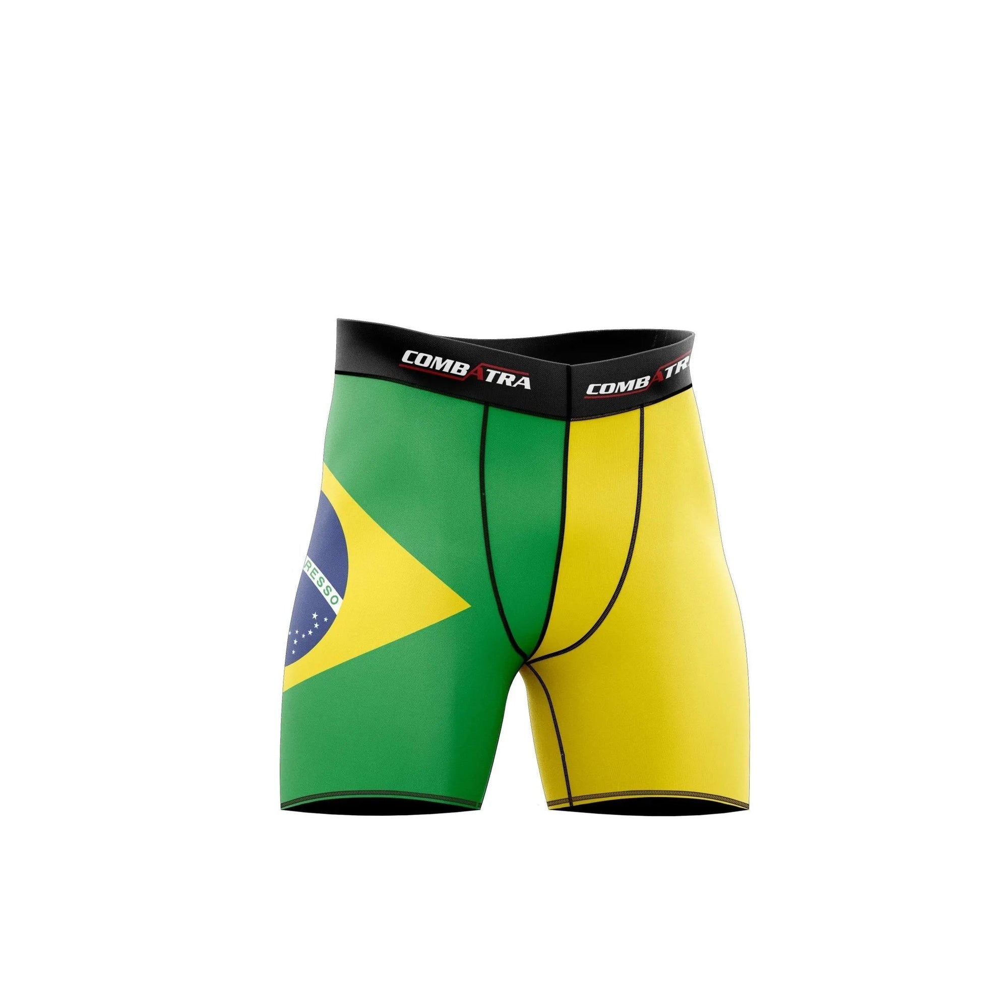 Brazil Flag Compression Shorts - Compression Shorts | Combatra