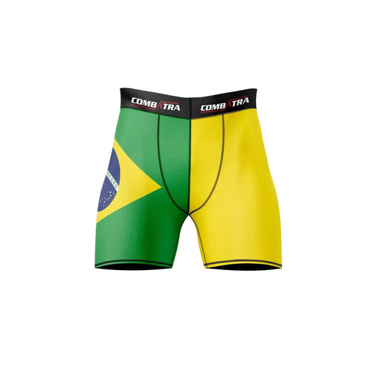 Brazil Flag Compression Shorts - Compression Shorts | Combatra