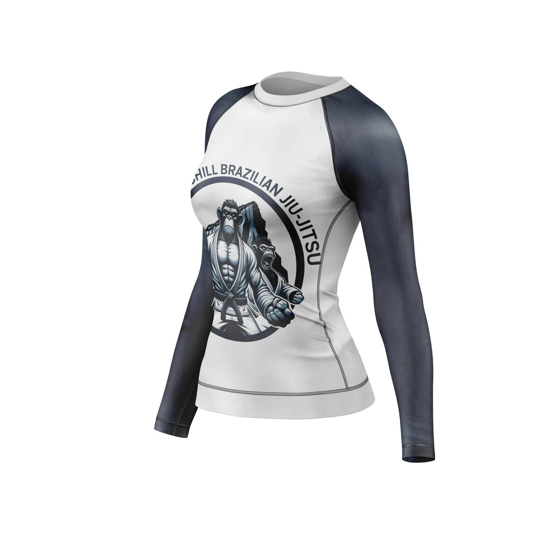 Brazilian Angry Chill Monkey Compression Rash Guard For Women - Premium Rashguards | Combatra