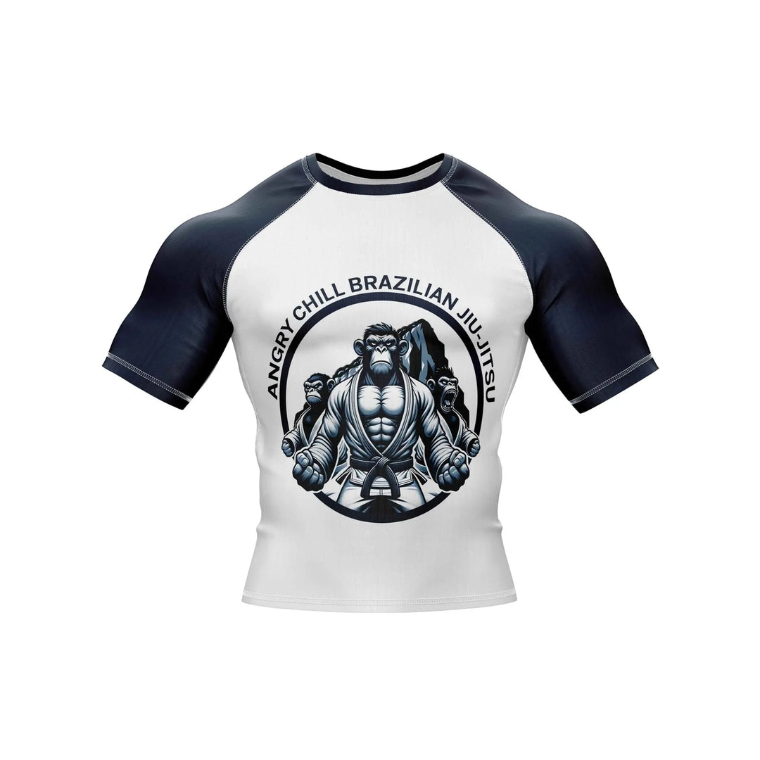Brazilian Angry Chill Monkey Compression Rash Guard - Patriotic Rashguards | Combatra