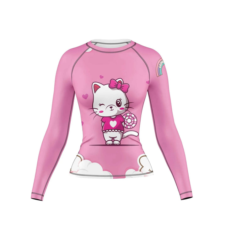 Cattified Rainbow Compression Rash Guard For Women - Premium Rashguards | Combatra