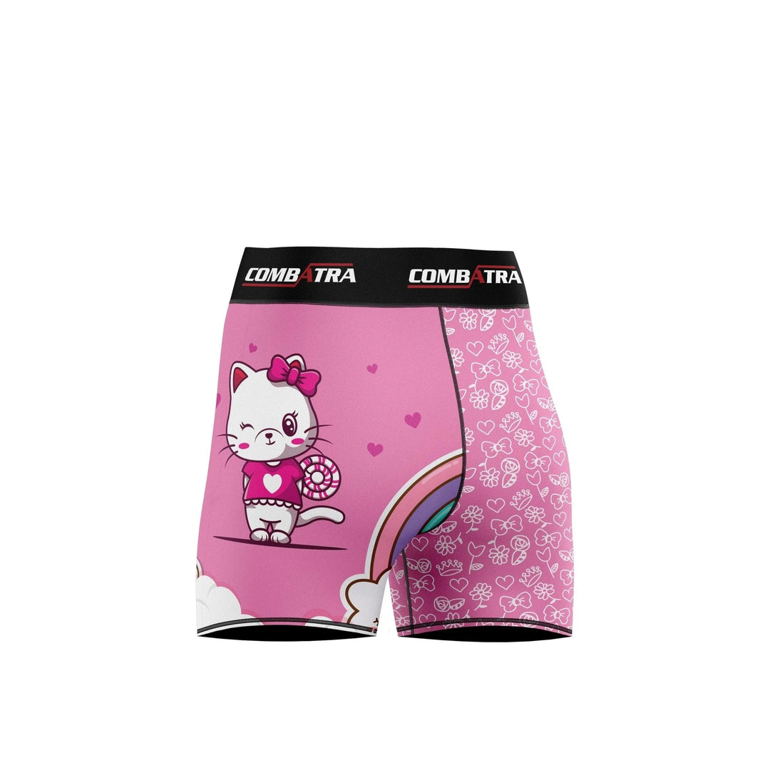 Cattified Rainbow Women’s Compression Shorts - Combat Shorts - Compression Shorts | Combatra