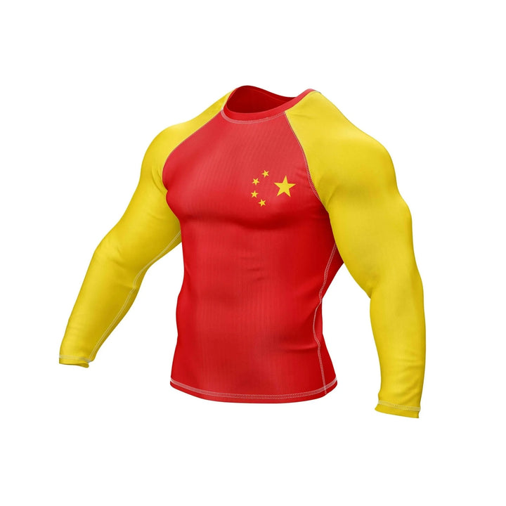 China Flag Compression Rash Guard - Patriotic Rashguards | Combatra