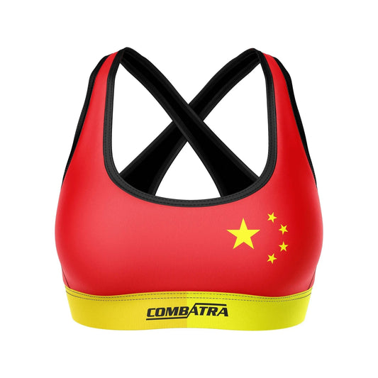 Chinese Flag Sports Bra - Patriotic Performance Wear - Sports Bra | Combatra