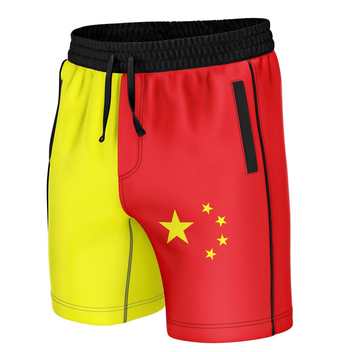 Chinese Flag Training Shorts - Patriotic Fitness Gear - Training Shorts | Combatra