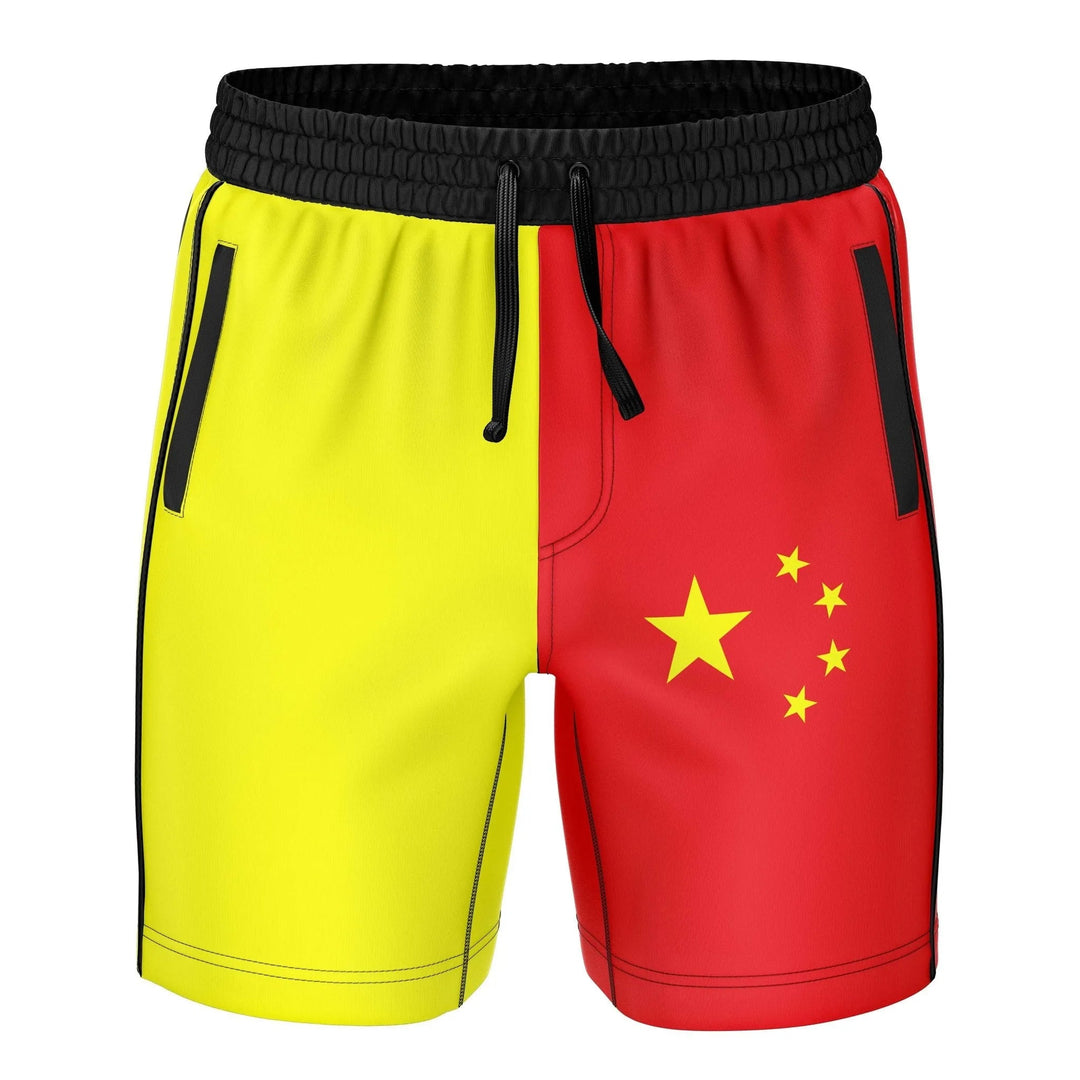 Chinese Flag Training Shorts - Patriotic Fitness Gear - Training Shorts | Combatra