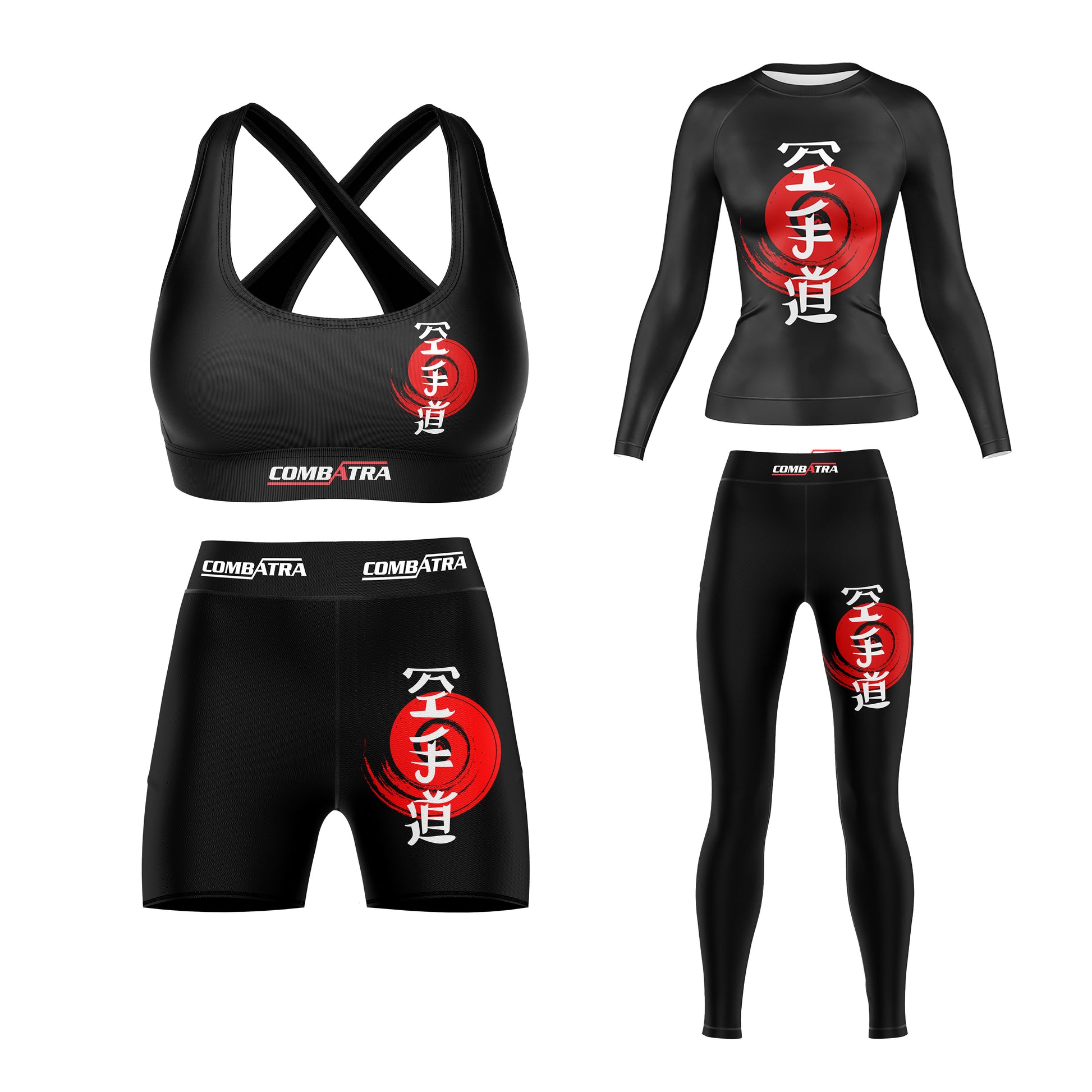 Black Edition Compression Rash Guard For Women - Combatra