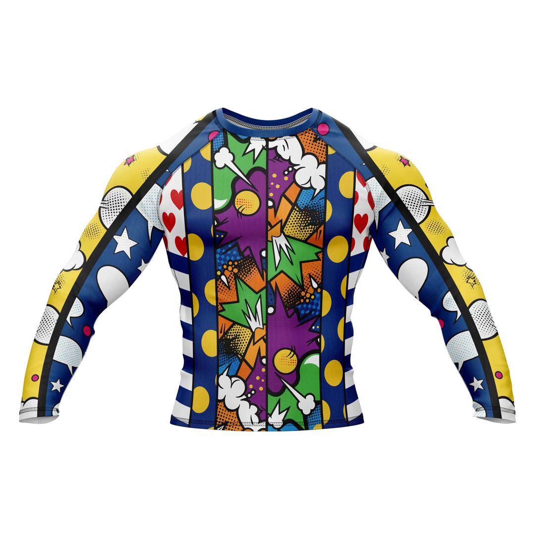 Color Burst Clash Compression Rash Guard - Premium Rashguards | Combatra