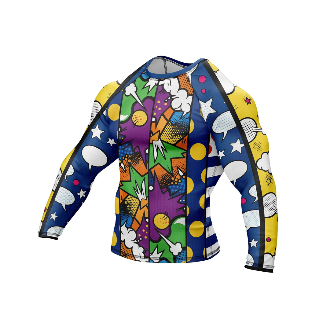 Color Burst Clash Compression Rash Guard - Premium Rashguards | Combatra