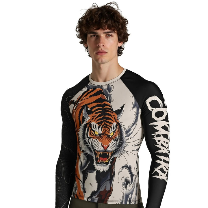 Combat Tiger Strength Compression Rashguard - Premium Rashguards | Combatra