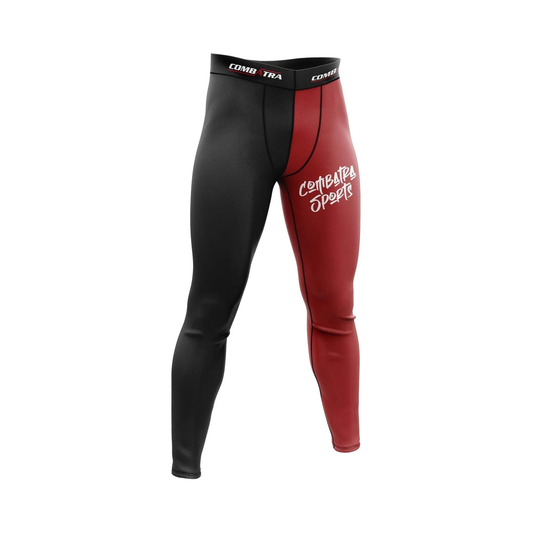 Combatra Sports Red &amp; Black Compression Pants - Compression Pants | Combatra