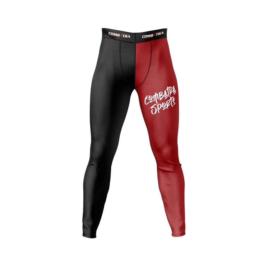 Combatra Sports Red &amp; Black Compression Pants - Compression Pants | Combatra