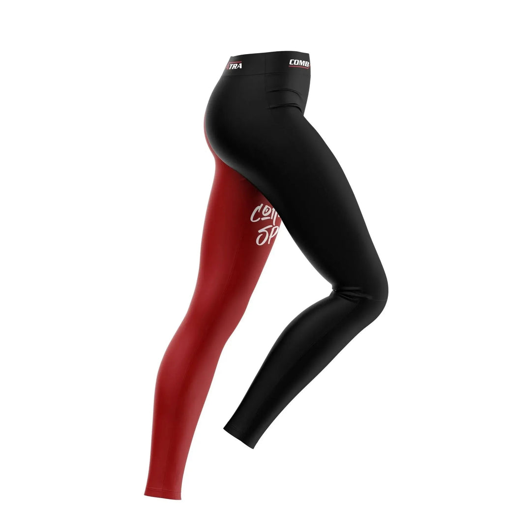 Combatra Sports Red &amp; Black Compression Pants - Compression Pants | Combatra