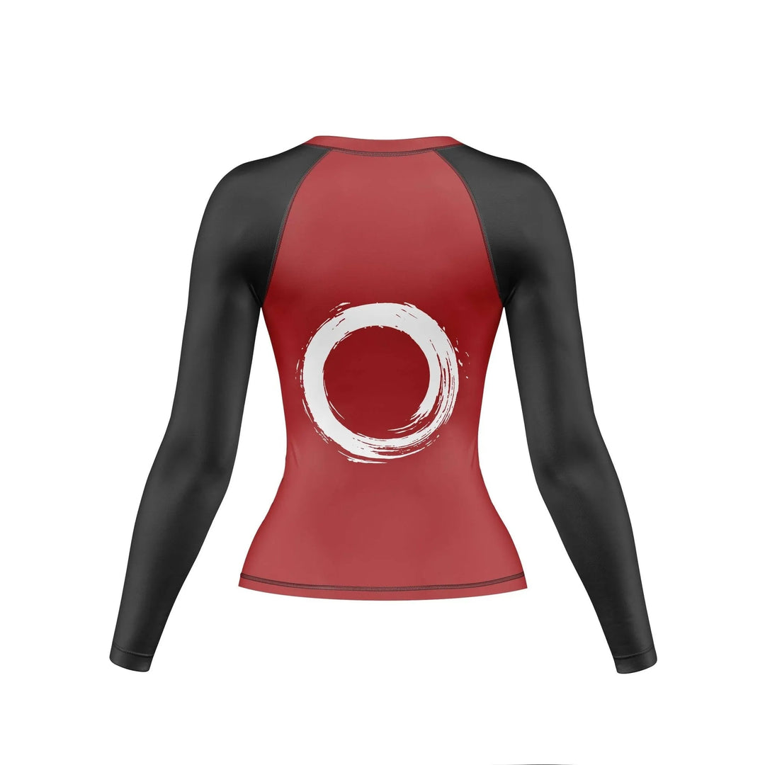 Combatra Sports Red &amp; Black Compression Rashguard For Women - Premium Rashguards | Combatra