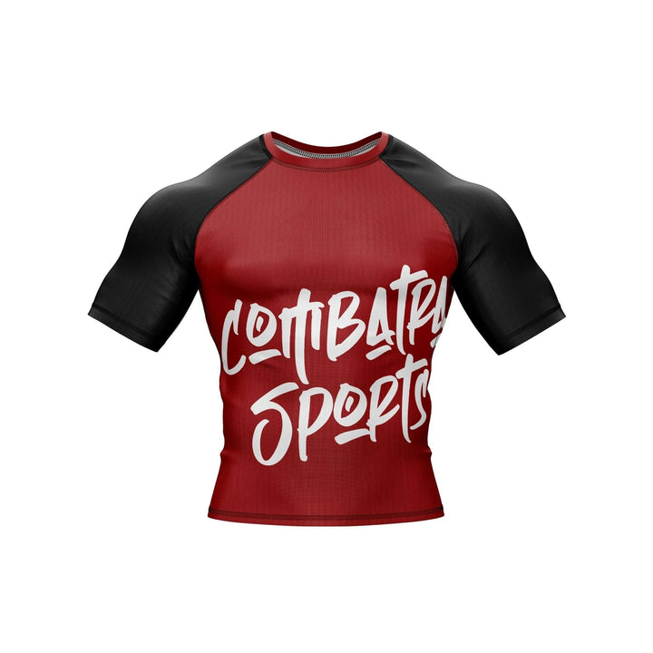 Combatra Sports Red &amp; Black Compression Rashguard - Premium Rashguards | Combatra