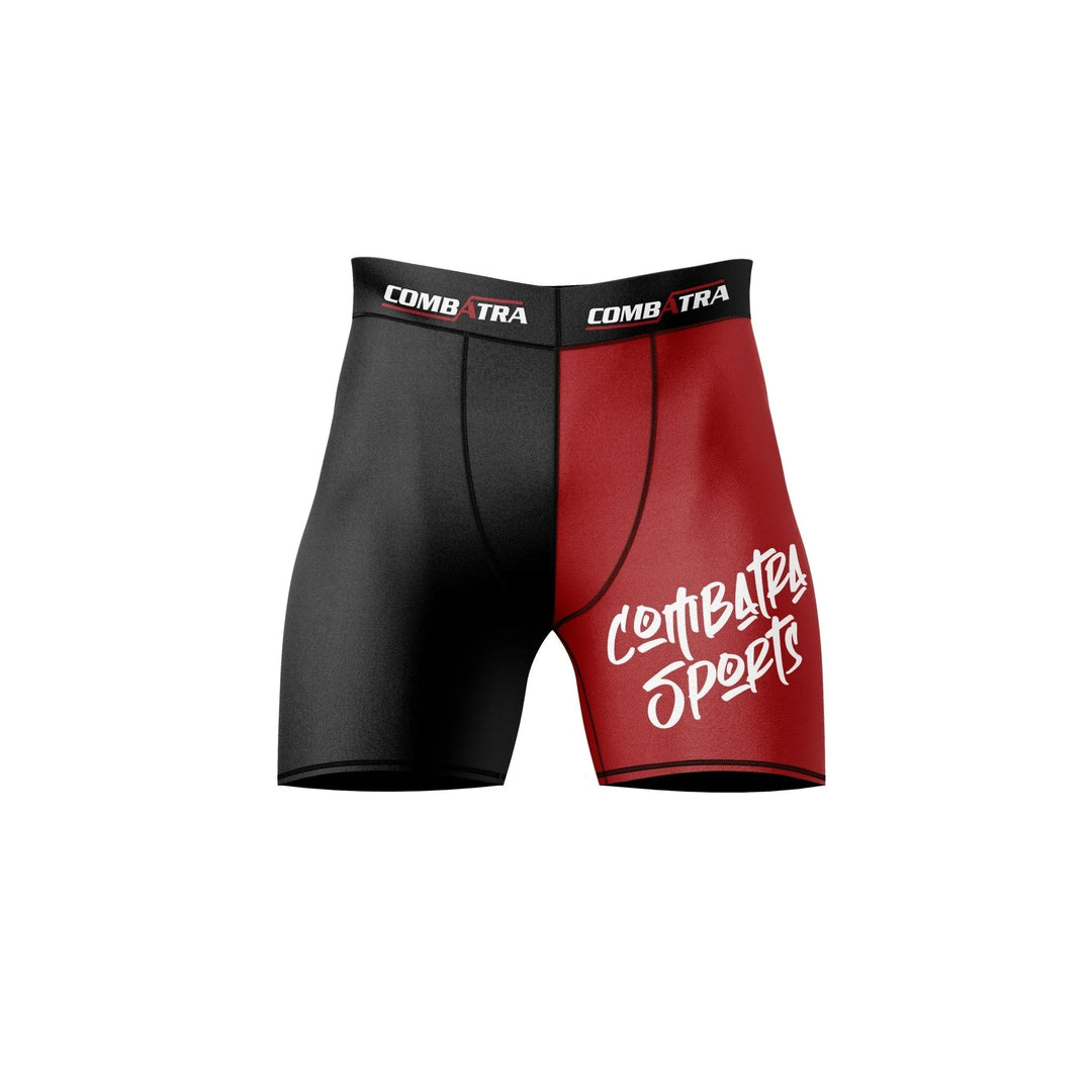 Combatra Sports Red &amp; Black Compression Shorts - Compression Shorts | Combatra
