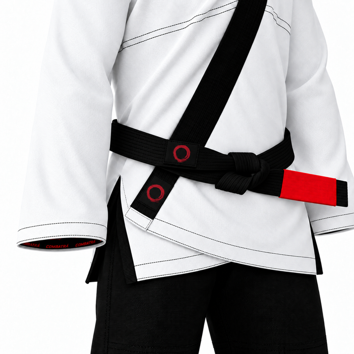 Combatra White Shirt with Black Pant BJJ Gi waist detail
