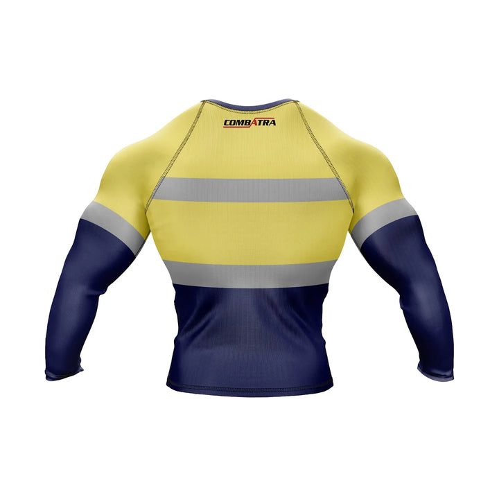 Construction Worker BJJ Rashguard in Orange – back view