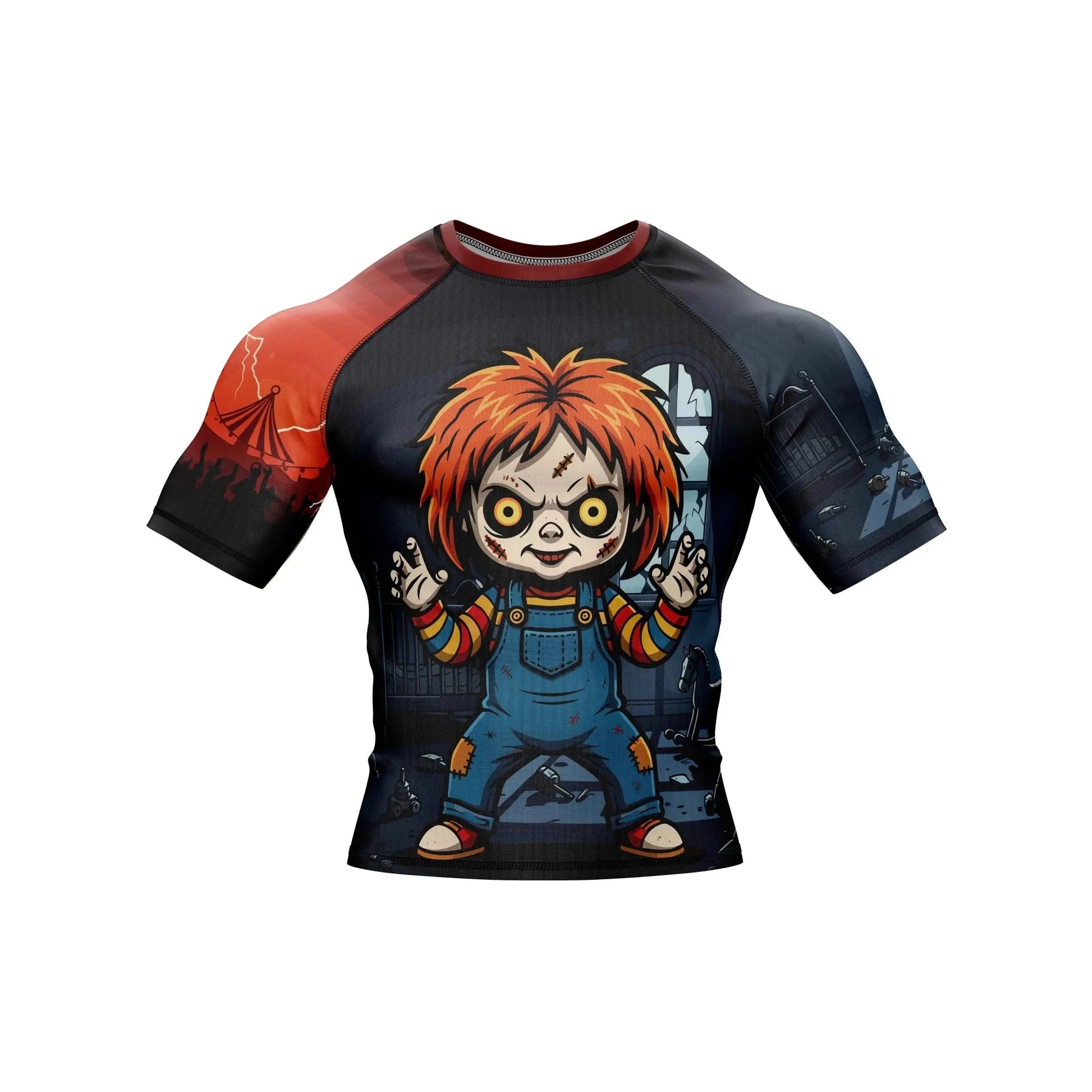 Creepy Doll Combat Compression Rash Guard - Premium Rashguards | Combatra