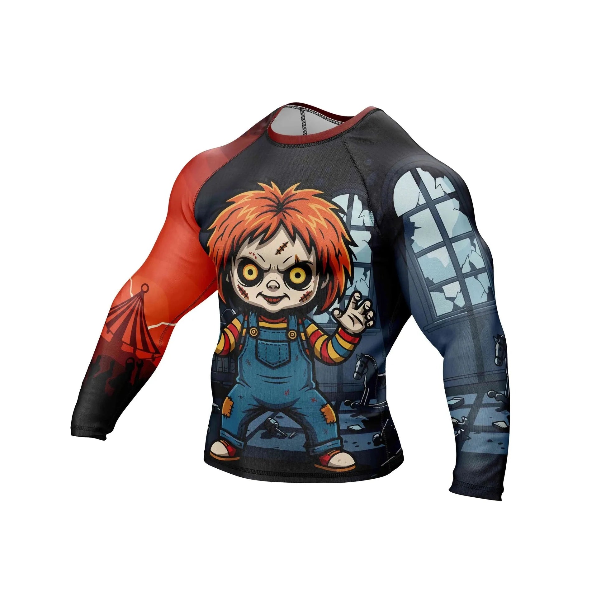 Creepy Doll Combat Compression Rash Guard - Premium Rashguards | Combatra