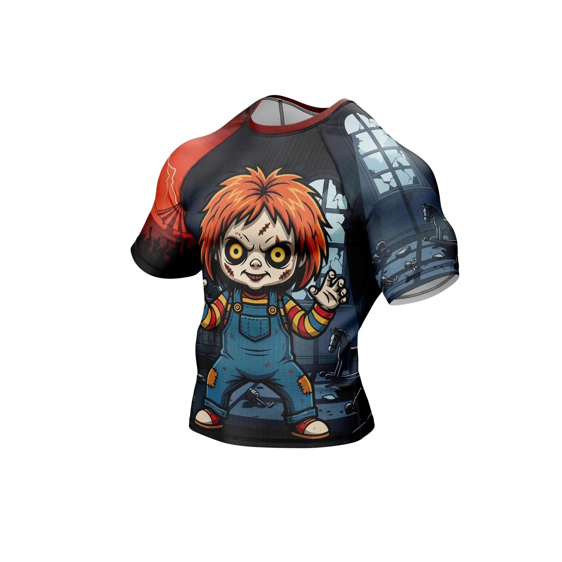 Creepy Doll Combat Compression Rash Guard - Premium Rashguards | Combatra