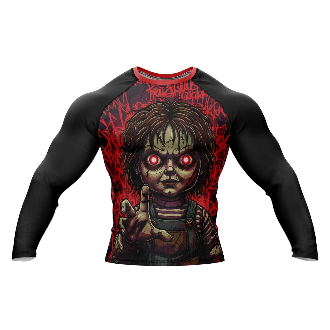 Cursed Doll Compression Rash Guard - Premium Rashguards | Combatra