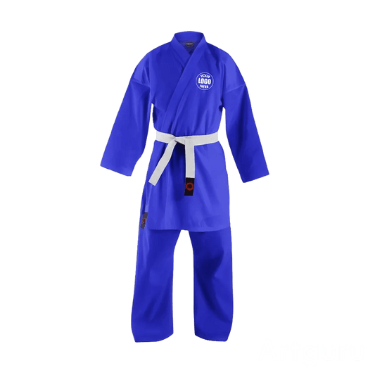 Custom 10 Oz. Blue medium weight karate uniform - Custom Karate Uniform | Combatra