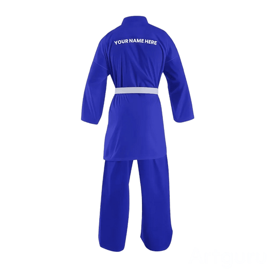 Custom 10 Oz. Blue medium weight karate uniform - Custom Karate Uniform | Combatra