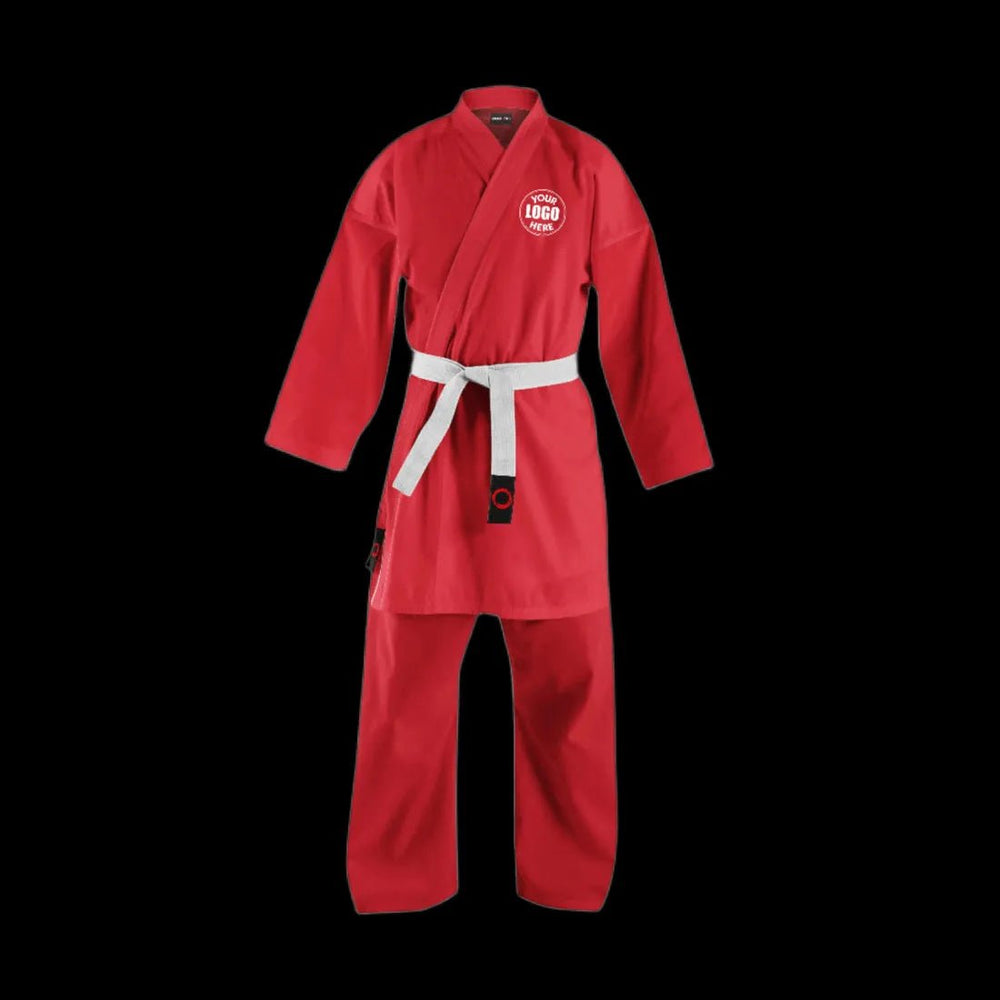 CUSTOM 14 Oz. RED HEAVY WEIGHT KARATE UNIFORM - Custom Karate Uniform | Combatra