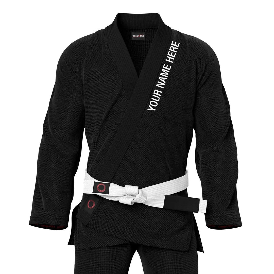 Custom Alpha Black Plain Brazilian Jiu Jitsu gi - Personalised Gi | Combatra