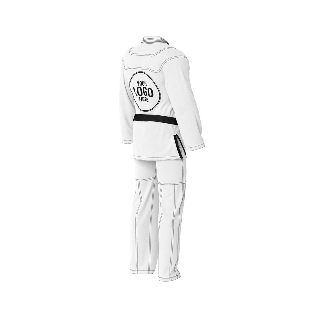 Custom Alpha White Plain Brazilian Jiu JItsu Gi - Personalised Gi | Combatra