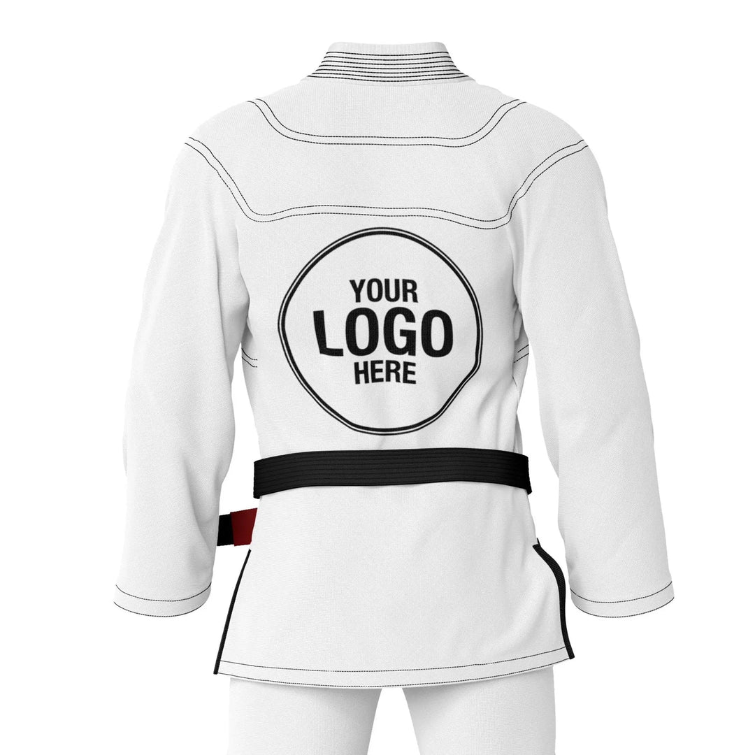 Custom Alpha White Plain Brazilian Jiu JItsu Gi - Personalised Gi | Combatra