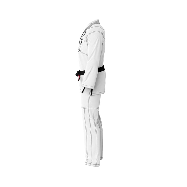 Custom Alpha White Plain Brazilian Jiu JItsu Gi - Personalised Gi | Combatra