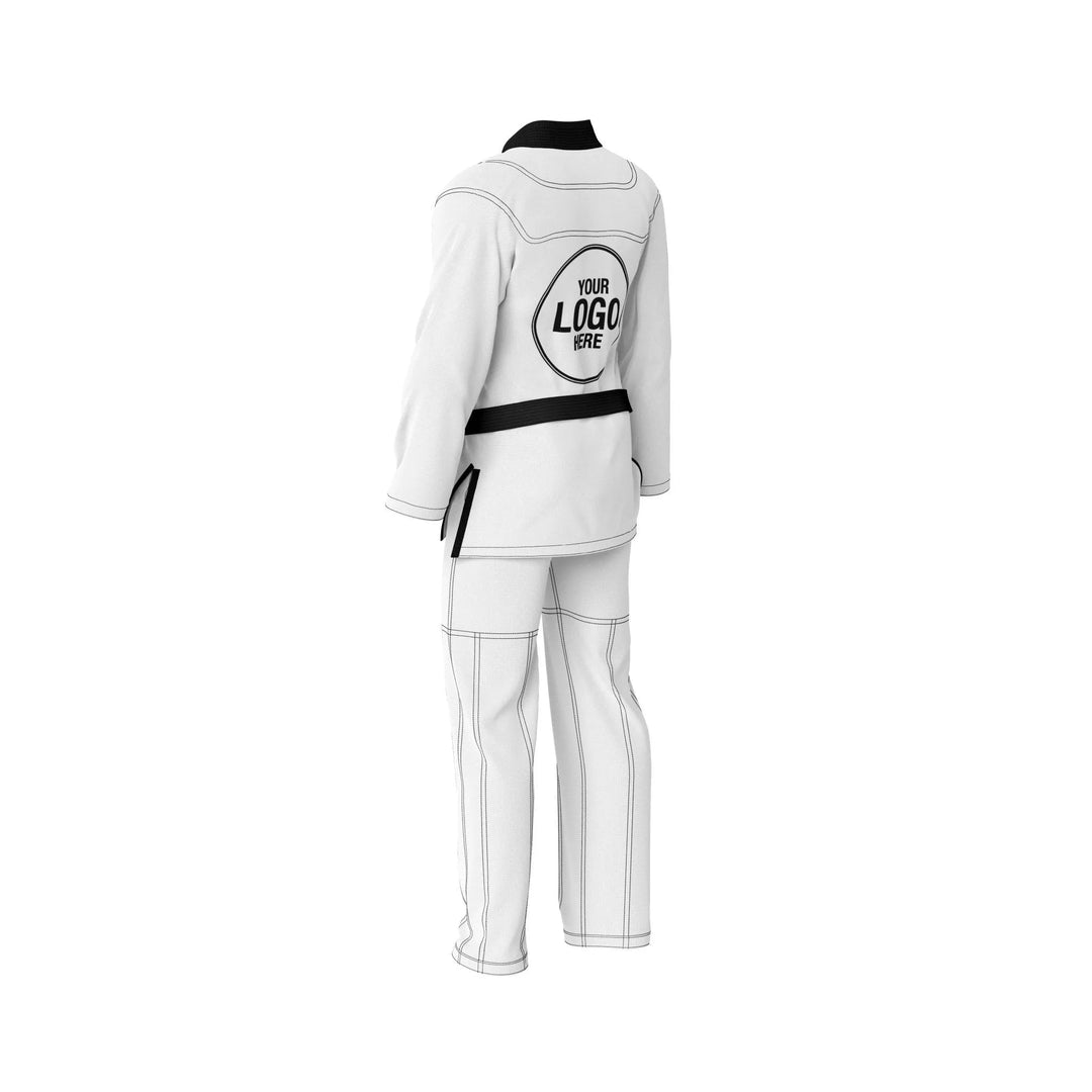 Custom Alpha White Plain Brazilian Jiu JItsu Gi - Personalised Gi | Combatra