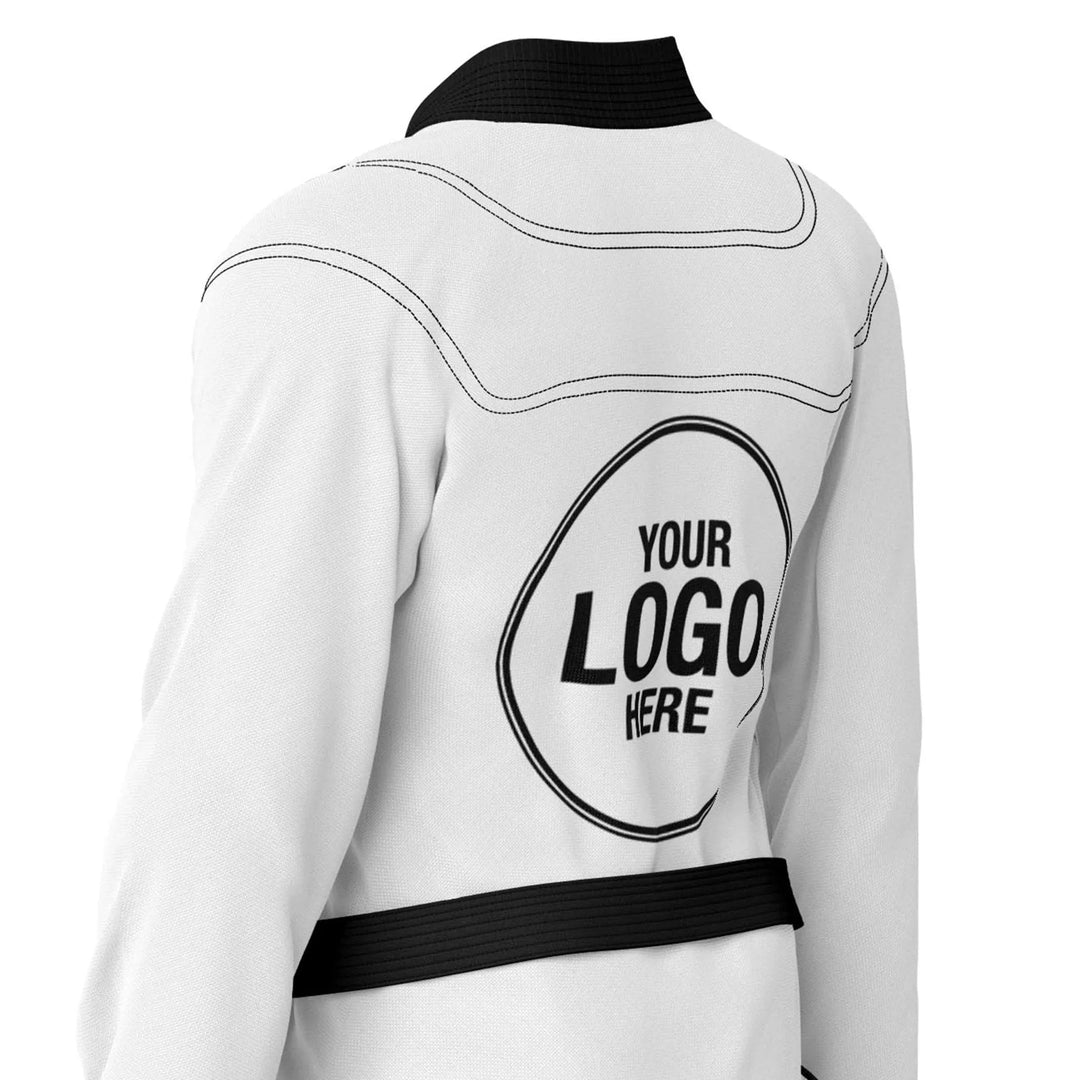 Custom Alpha White Plain Brazilian Jiu JItsu Gi - Personalised Gi | Combatra