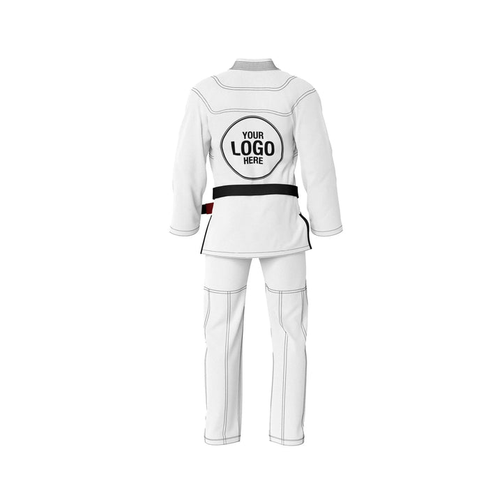 Custom Alpha White Plain Brazilian Jiu JItsu Gi - Personalised Gi | Combatra