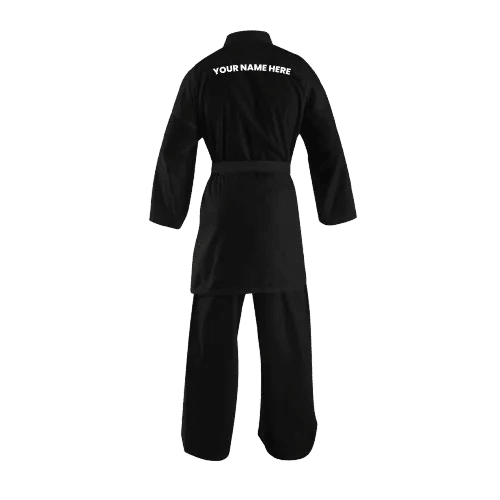 CUSTOM BLACK 10 oz.HEAVY WEIGHT KARATE UNIFORM - Custom Karate Uniform | Combatra