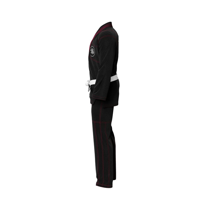Custom Black Brazilian Jui Jitsu Gi with Red Threads - Personalised Gi | Combatra