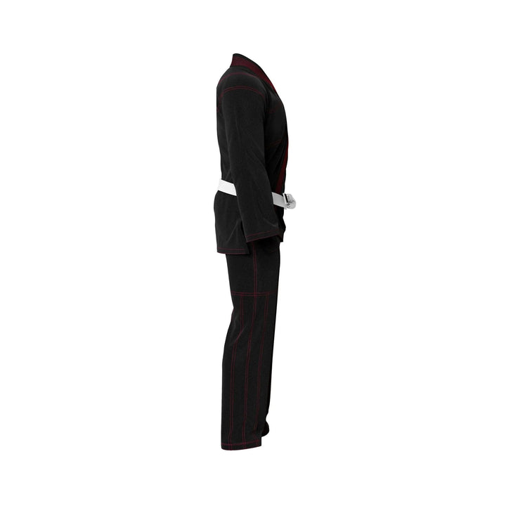Custom Black Brazilian Jui Jitsu Gi with Red Threads - Personalised Gi | Combatra