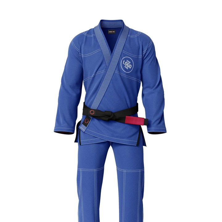 Custom Blue with White Threads Brazilian Jiu JItsu gi - Personalised Gi | Combatra