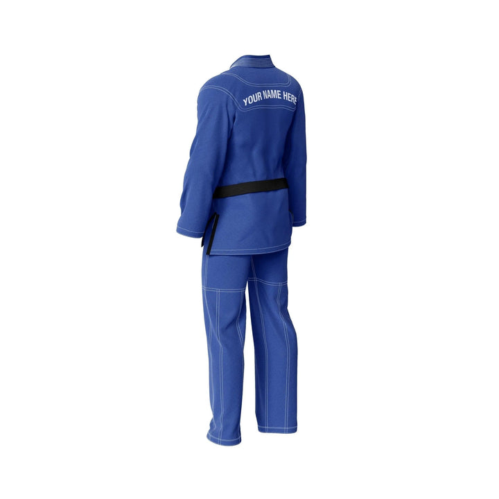 Custom Blue with White Threads Brazilian Jiu JItsu gi - Personalised Gi | Combatra