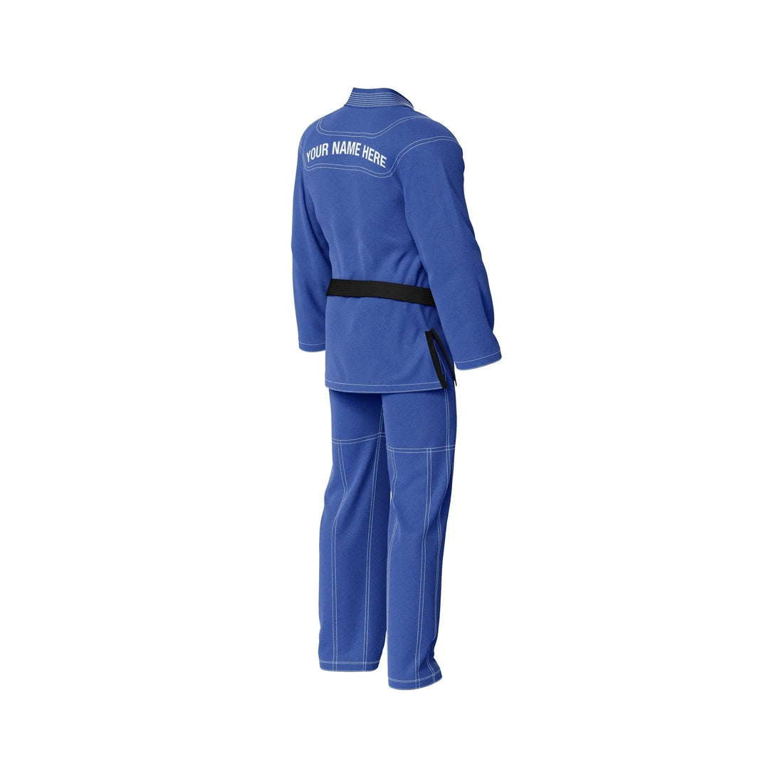 Custom Blue with White Threads Brazilian Jiu JItsu gi - Personalised Gi | Combatra