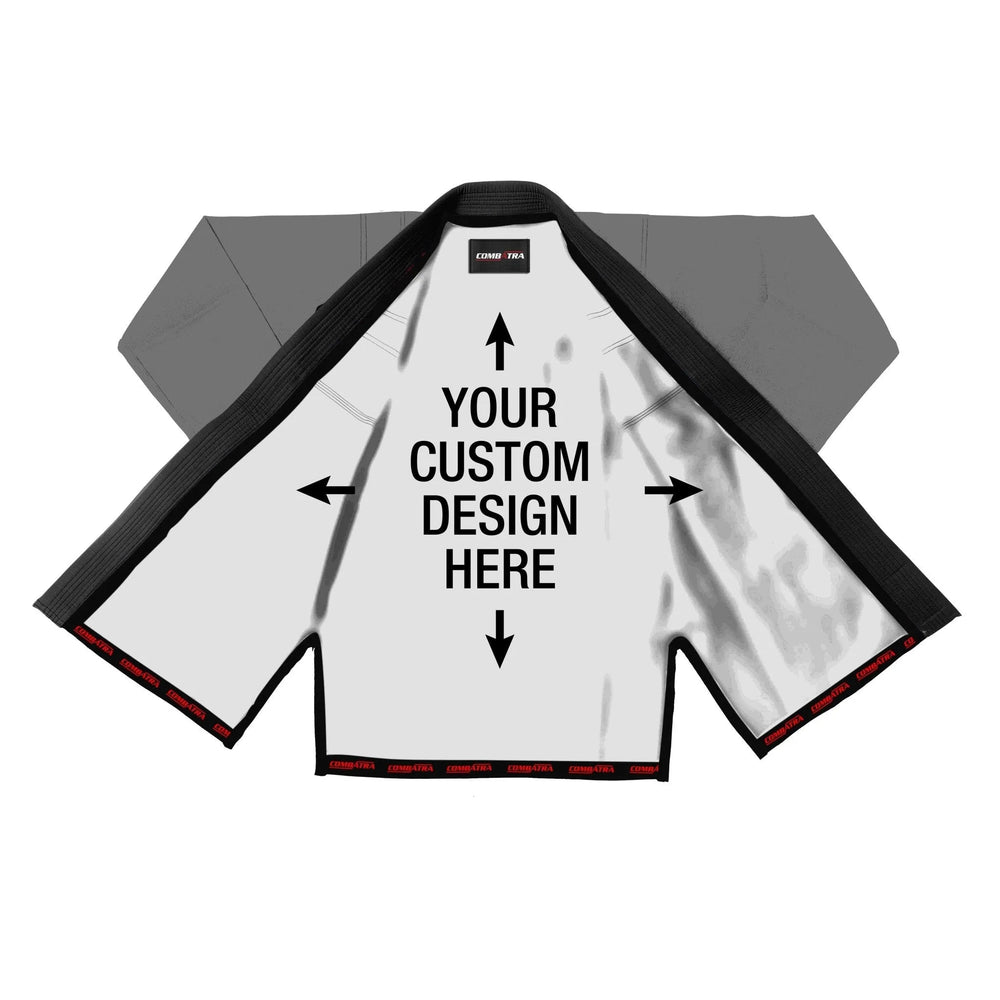 Grey Personalised Premium BJJ Gi | Combatra