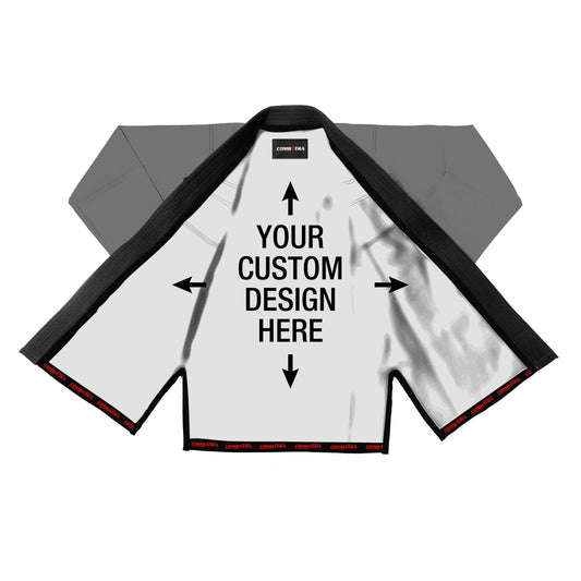 Custom Grey with custom shirt Brazilian Jiu Jitsu Gi - Personalised Gi | Combatra