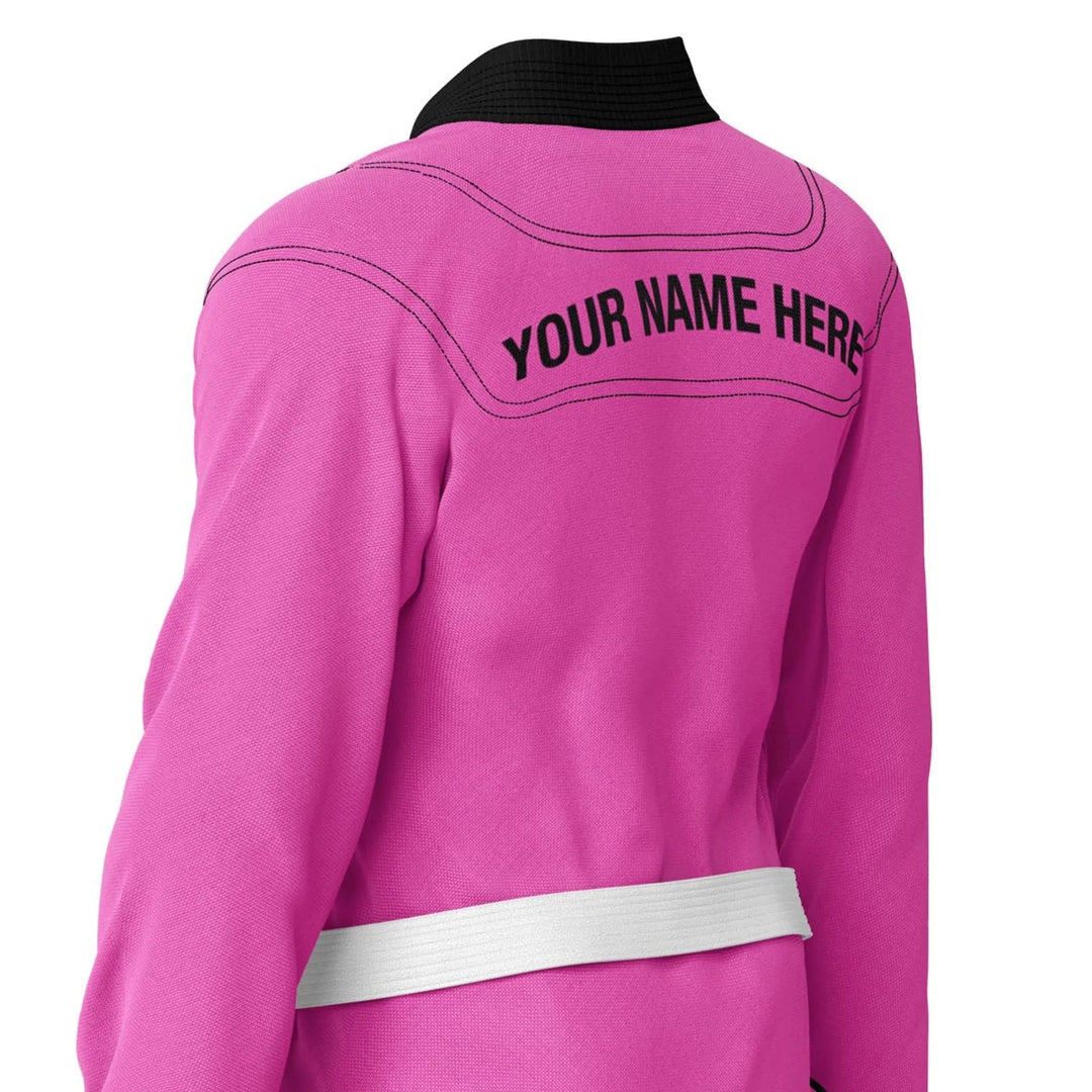 Custom Pink with Black Lapel Brazilian Jiu JItsu gi - Personalised Gi | Combatra