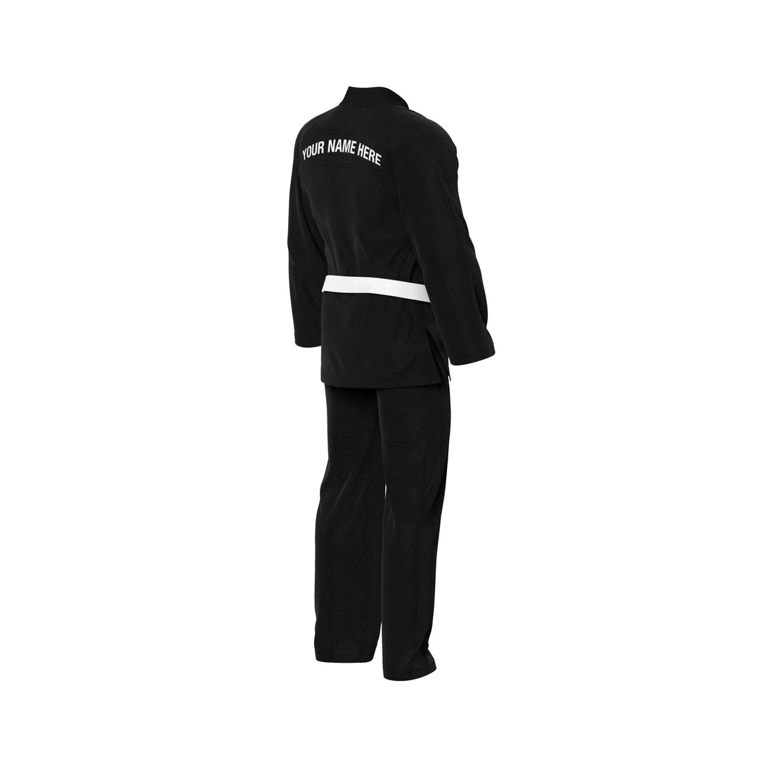 Custom Plain Black Brazilian Jiu JItsu gi - Personalised Gi | Combatra