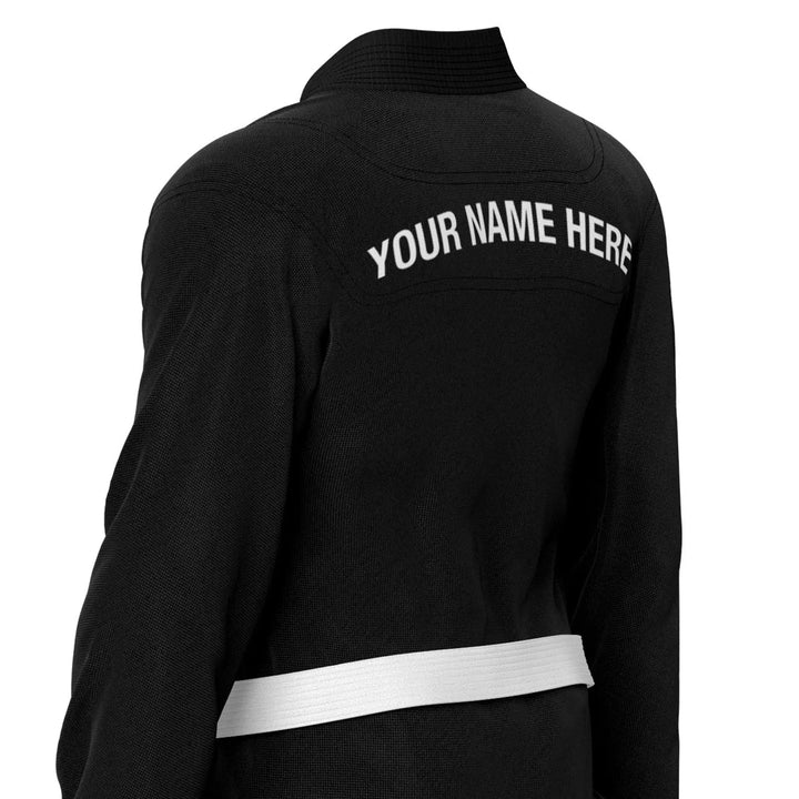 Custom Plain Black Brazilian Jiu JItsu gi - Personalised Gi | Combatra