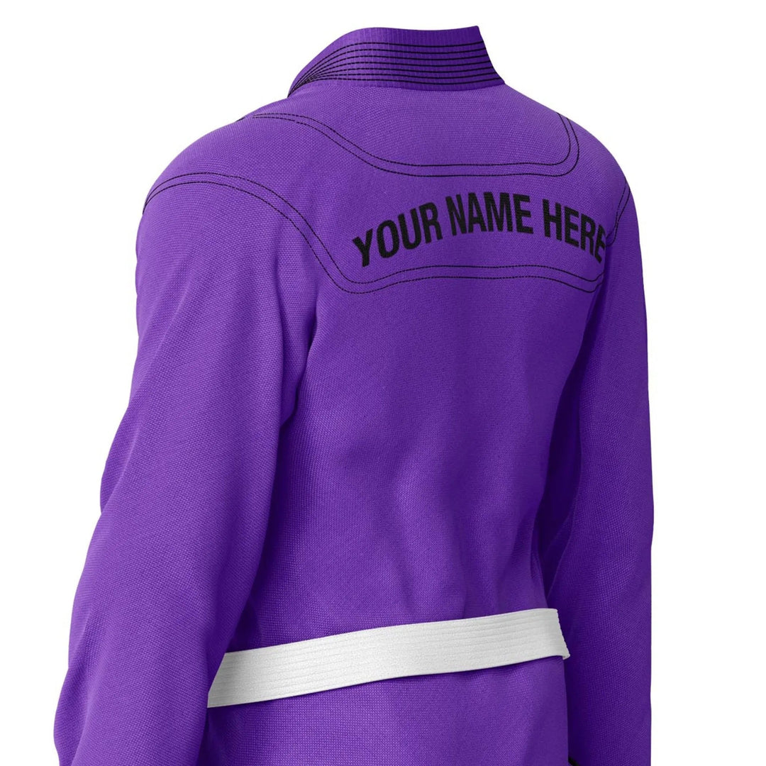 Custom Purple with white belt Brazilian Jiu Jitsu gi - Personalised Gi | Combatra